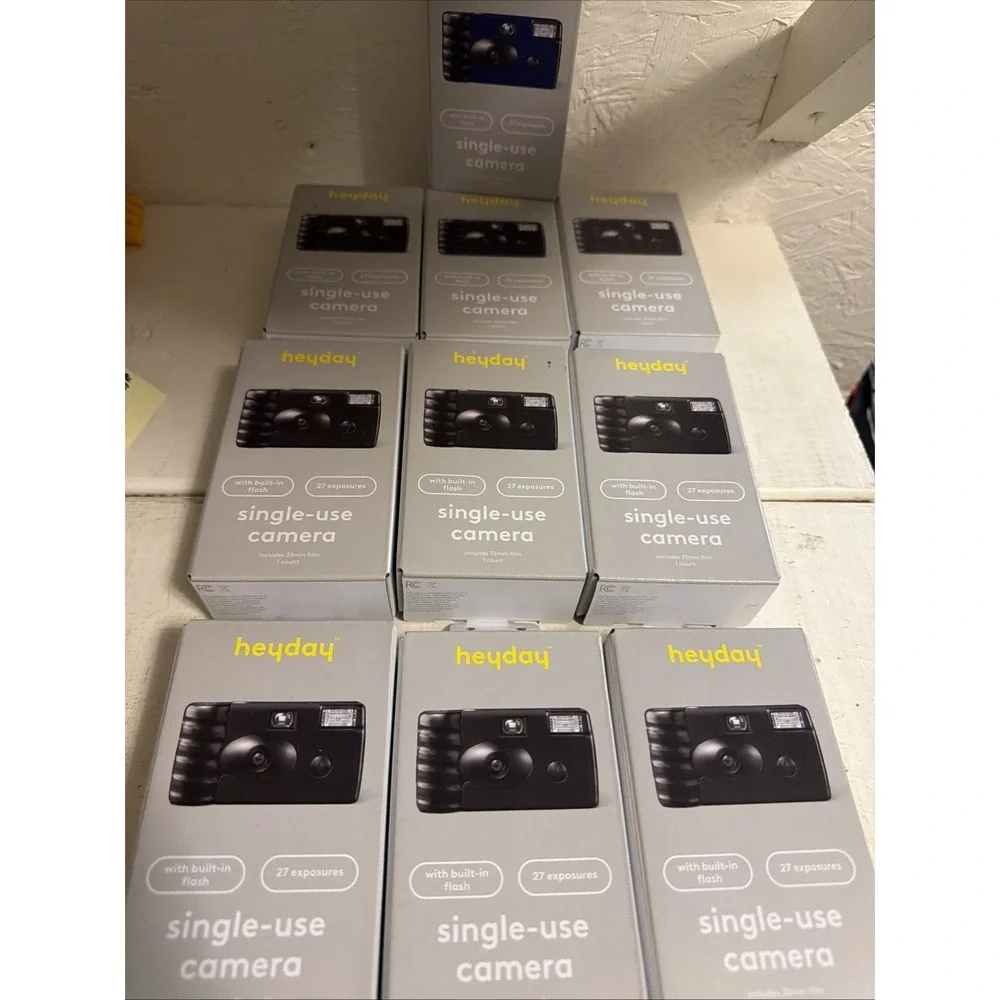 10x Heyday Single-Use Disposable Camera Built-in Flash 27 Exposure 35mm Film